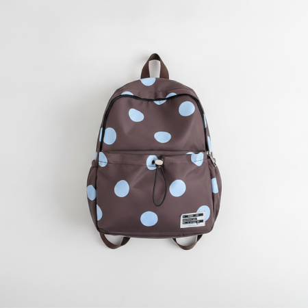 Sac à dos femme à pois imprimés multicolores, style décontracté