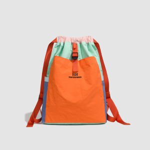 Sac À Dos Femme En Nylon Patchwork Multicolore Style Sportif h5 Image2