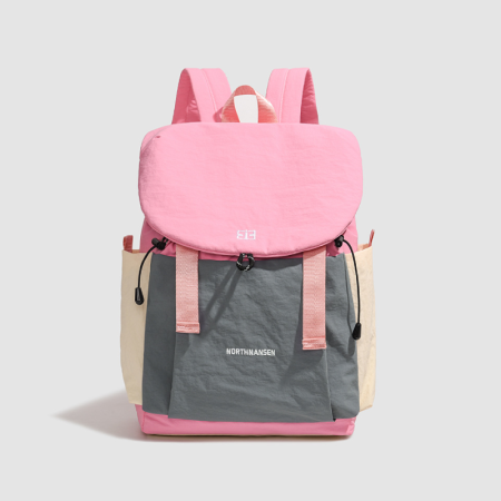 Sac à dos femme en nylon patchwork multicolore style sportif