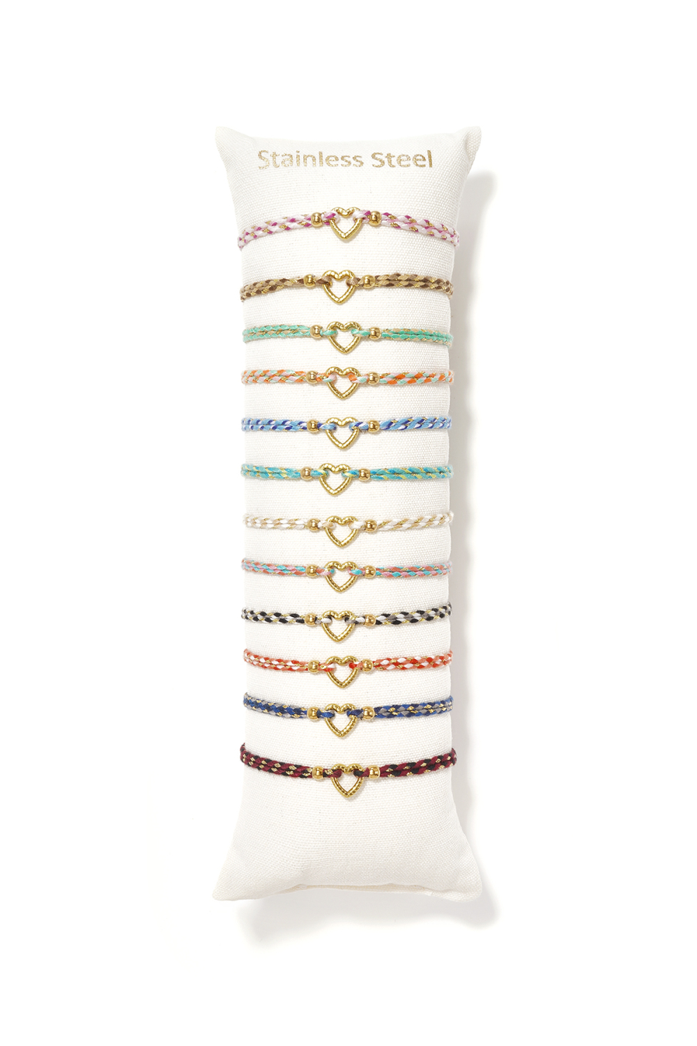 Bracelet En Corde, Présentoir, Motif Cœur, Collection Romantique Simple Du Quotidien, Bijoux Pour Femmes 