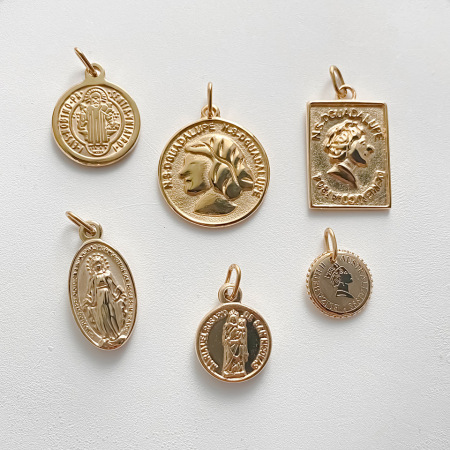 Pendentifs pour femmes en acier inoxydable, forme elliptique, étanches, couleur or, de la série classique à faire soi-même