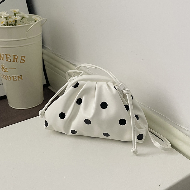 Sac Bandoulière Rond Pour Femme, Style Parisien Chic, Sans Pois, En Pu Multicolore. Image6