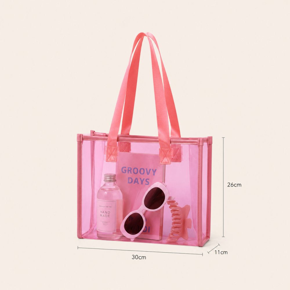 Sacs À Bandoulière Carrés Pour Femmes En Pvc Style Décontracté / Pvc Transparent Uni Image4