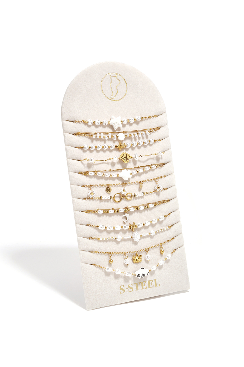 Ensemble De Présentoirs Pour Bracelets De Cheville En Céramique, Motif Poisson, Vacances, Série Romantique Plage, Bijoux Pour Femmes 