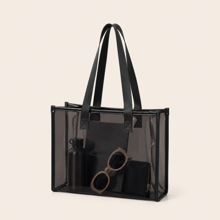 Sacs à bandoulière carrés pour femmes en PVC style décontracté / PVC transparent uni 2