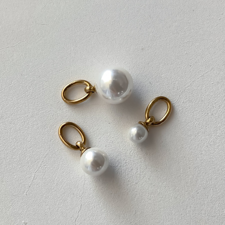 Série Simple DIY Cercle Acier Inoxydable Imperméable Perles Artificielles Couleur Or Perles de Perles Artificielles Douces