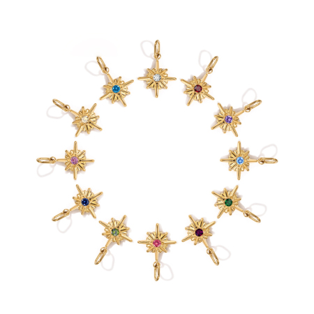 Pendentifs pour femmes en acier inoxydable étanche, couleur or, forme irrégulière, à faire soi-même, série Simple