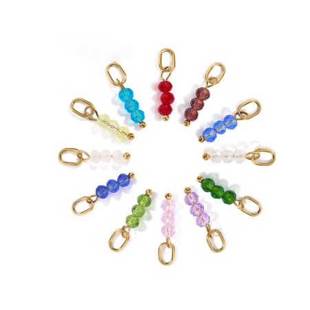 Perles DIY simples en acier inoxydable imperméable couleur or