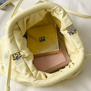 Sac Bandoulière Rond Pour Femme, Style Parisien Chic, Sans Pois, En Pu Multicolore. h5 Image7