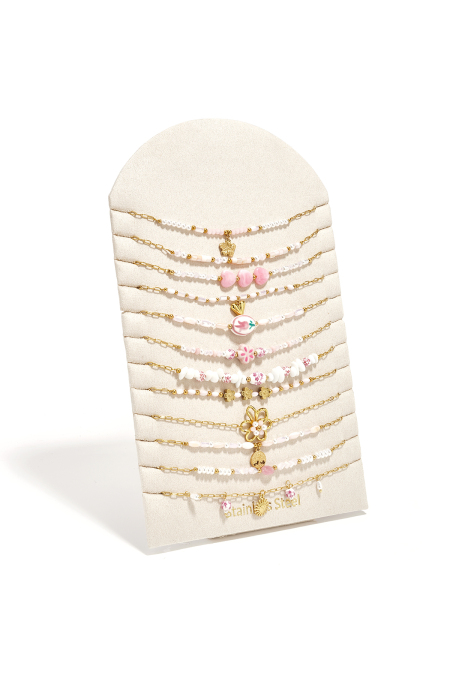 Coffret de présentation pour colliers en céramique, collection Fleurs, Vacances et Romantisme au quotidien, bijoux pour femmes