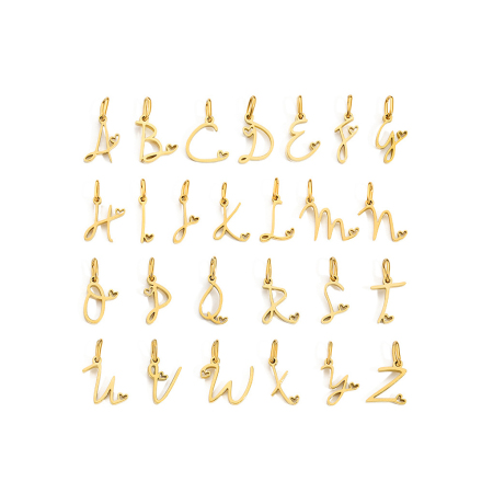 Pendentifs femme Simple Series DIY en acier inoxydable étanche couleur or