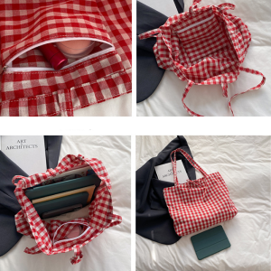Sacs À Bandoulière Carrés Pour Femmes En Nylon, Style Décontracté, Sans Nœud Papillon h5 Image3
