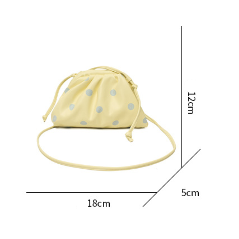 Sac Bandoulière Rond Pour Femme, Style Parisien Chic, Sans Pois, En Pu Multicolore. Image8