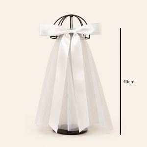 Voile De Mariée En Organza Uni, Élégant Nœud Papillon, Collection Romantique h5 