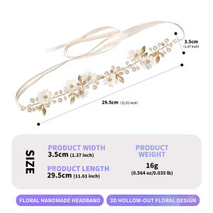 Série Luxueuse De Coiffes De Mariée Élégantes En Alliage, Strass Et Perles Artificielles, Ornées De Fleurs Et De Feuilles. h5