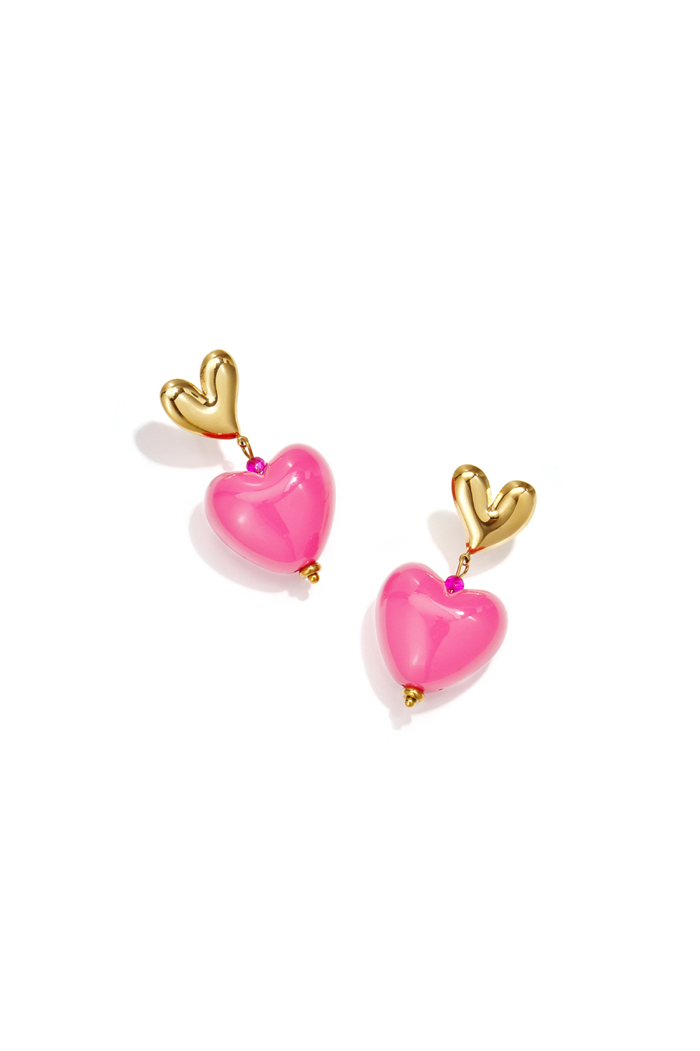 Boucles D'Oreilles Pendantes En Acier Inoxydable En Forme De Cœur, Collection Romantique Décontractée Pour Le Quotidien, Bijoux Pour Femmes 