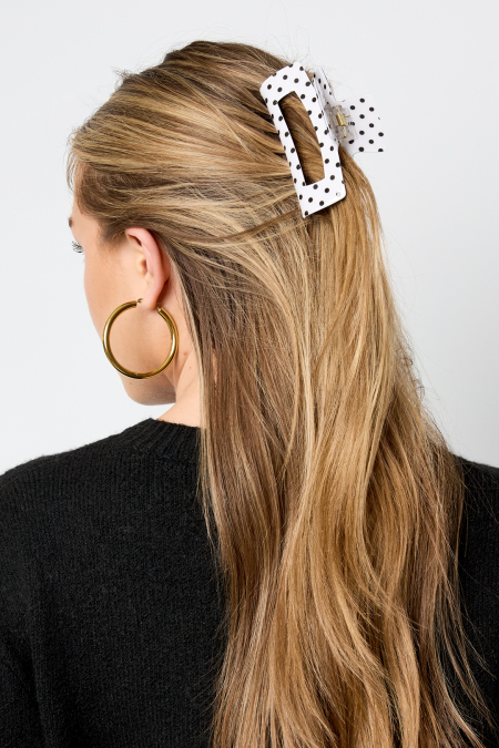 Pinces à cheveux à pois, accessoires décontractés en PVC pour le quotidien 2