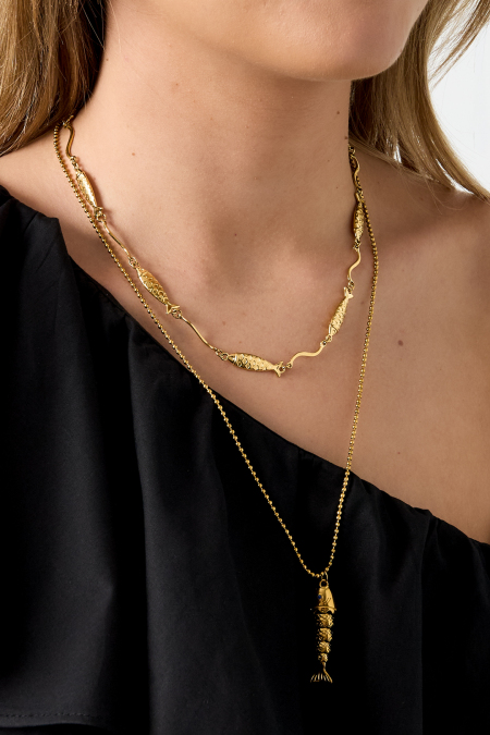 Colliers à chaîne en acier inoxydable, motif poisson, collection Daily Simple, bijoux pour femmes 2