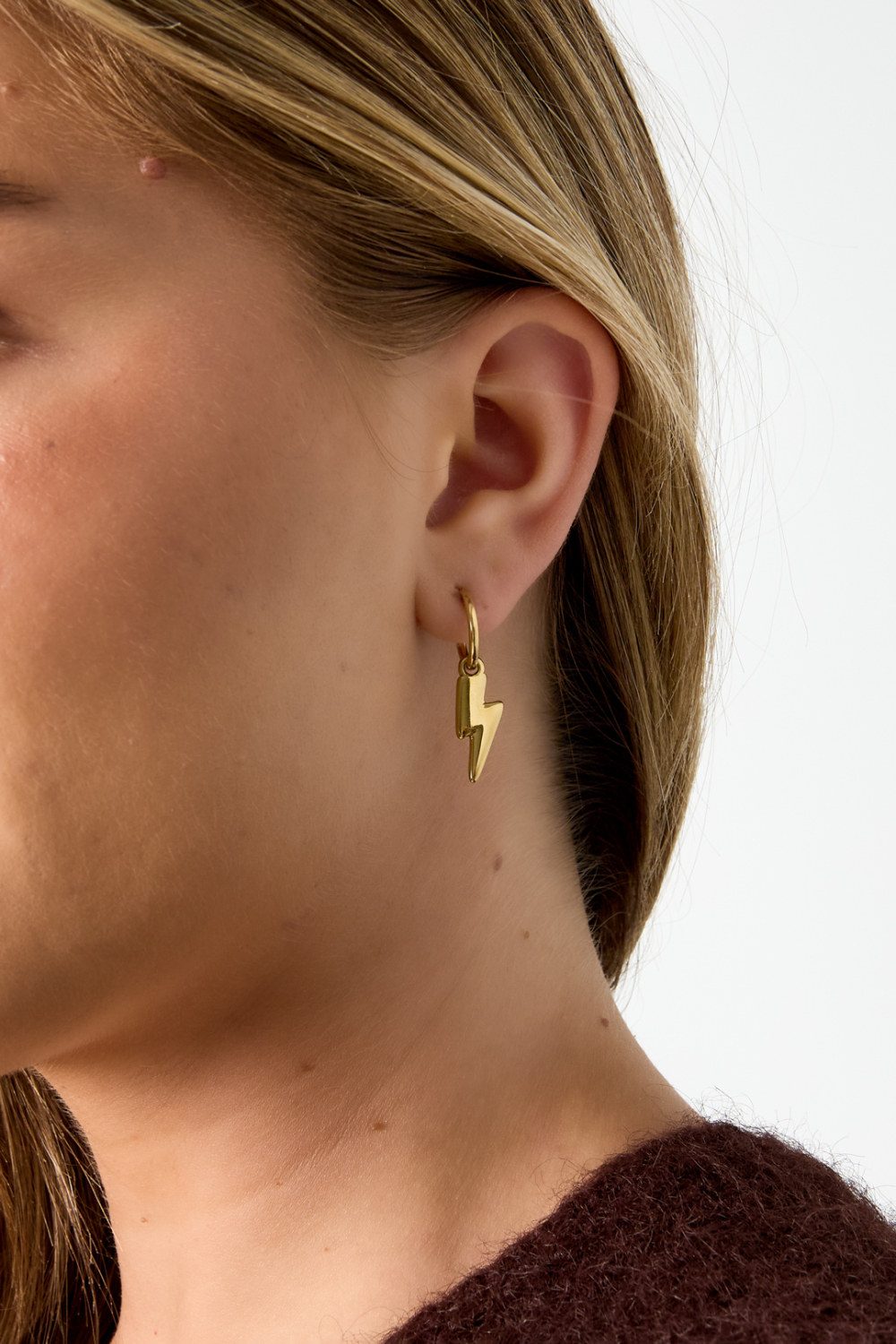 Boucles D'Oreilles Pendantes En Acier Inoxydable, Forme Irrégulière, Collection Simple Daily Simple, Bijoux Pour Femmes Image2