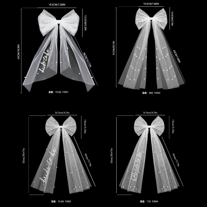 Collection Romantique, Nœud Papillon Élégant En Organza Uni Avec Perles Artificielles, Coiffe De Mariée, Voile De Mariée Image4