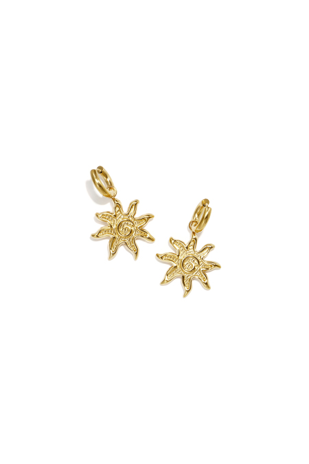 Boucles d'oreilles pendantes en acier inoxydable, collection Sun Simple Daily Simple, bijoux pour femmes