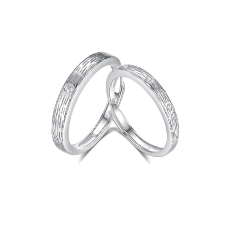 Bagues pour femmes en argent sterling 925 plaqué platine, motif marteau classique, collection Simple