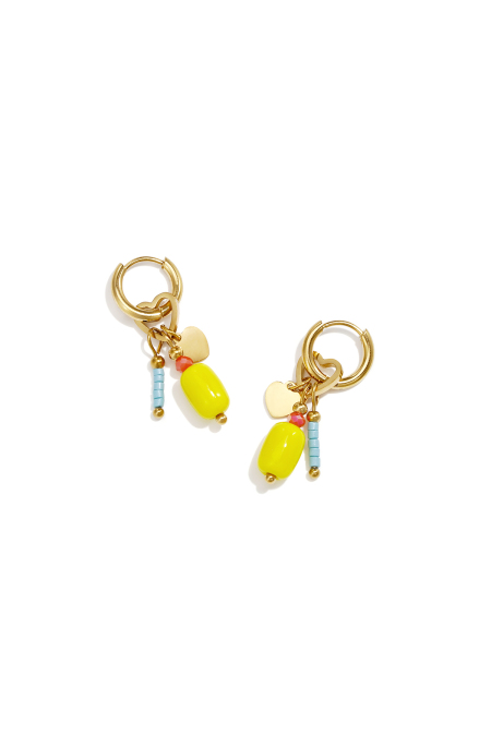 Boucles d'oreilles en perles d'acier inoxydable, forme elliptique, collection simple et mignonne pour le quotidien, bijoux pour femmes