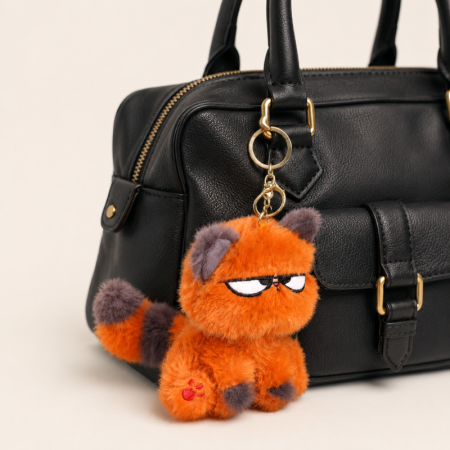 Breloques pour sac PP en forme d'animal mignon, de couleur unie et de dessin animé, de la série Simple