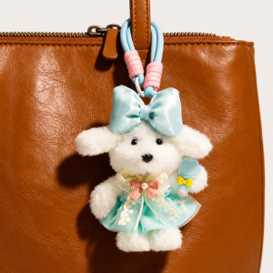 Collection Luxueuse De Breloques Pour Sacs En Tissu Multicolores À Nœud Papillon Mignon En Forme D'Animal De Dessin Animé h5 Image2