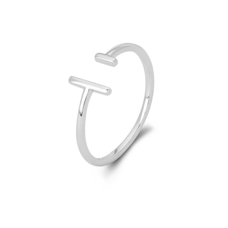 Bagues pour femmes en argent sterling 925 de forme irrégulière, collection Simple Series, couleur argent.