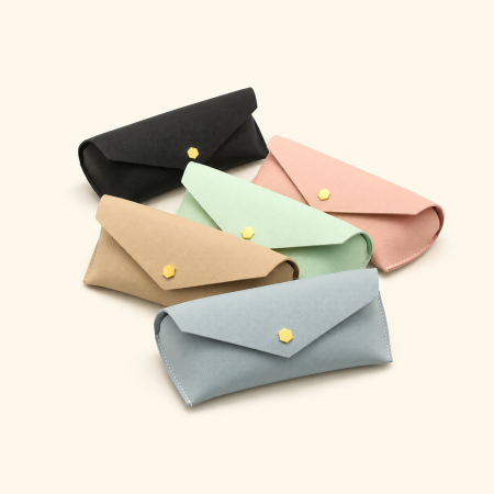 Étui à lunettes de soleil Simple Series Daily couleur unie en PU