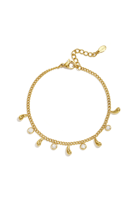 Bracelets à breloques en strass, collection Goutte, bijoux simples pour le quotidien