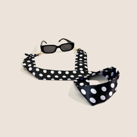 Lunettes de soleil en polyester à imprimé léopard et pois, collection Simple Series, avec accessoires. 2