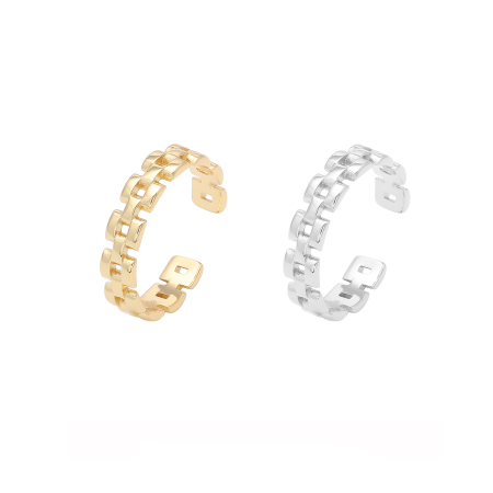 Bagues pour femmes en argent sterling 925, plaquées rhodium, style patchwork quotidien ajouré, collection Simple Series