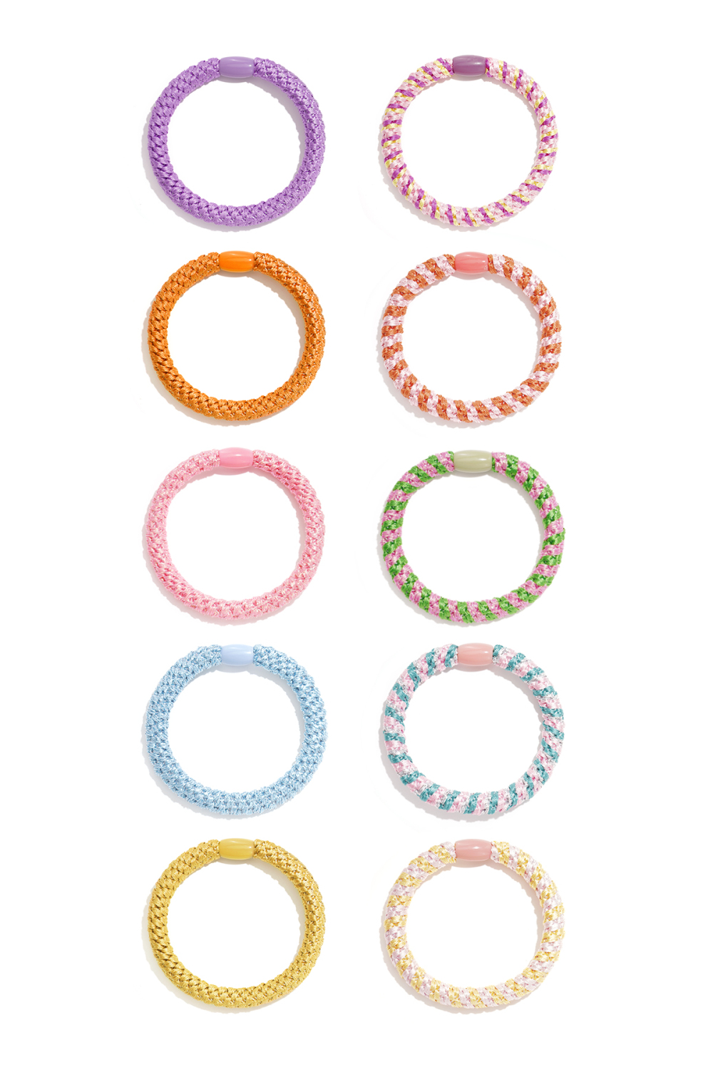 Élastiques À Cheveux Multicolores En Polyester Simple, Accessoires Du Quotidien Image2
