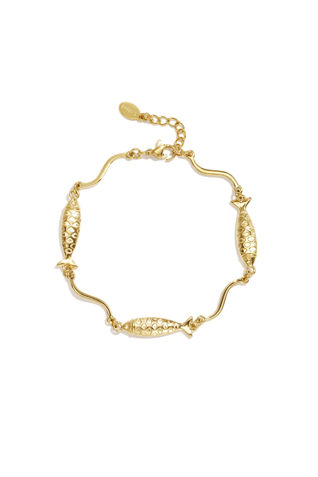 Bracelets à maillons en acier inoxydable, motif poisson, collection Daily Simple, bijoux pour femmes