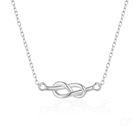 Colliers pour femmes en argent sterling 925 plaqué rhodium, collection Simple Series Elegant Twist