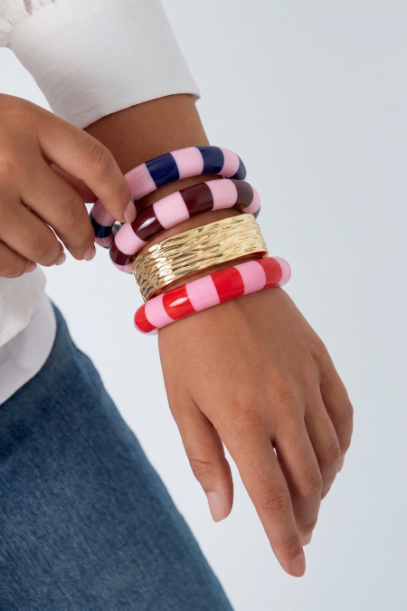 Bracelets en résine, collection décontractée et simple pour femmes 2