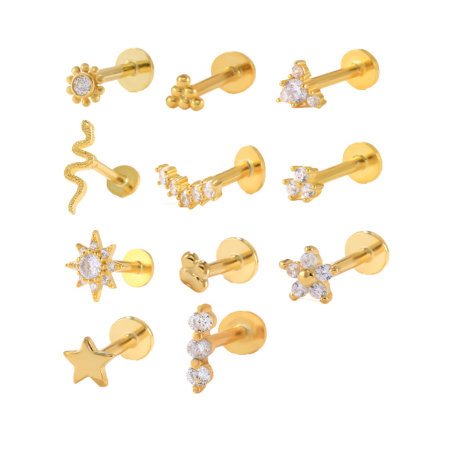 Boucles d'oreilles fantaisie pour femme en argent sterling 925, forme irrégulière, motif animal et géométrique, collection 925.