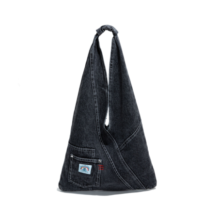 Sacs à bandoulière trapèze pour femmes, style patchwork décontracté, couleur unie, en toile patchwork. 2