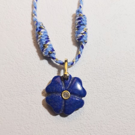 Pendentifs pour femmes en forme de fleur, pierres naturelles, cuivre doré et zircon 2
