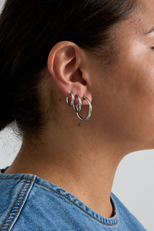 Boucles D'Oreilles En Acier Inoxydable, Forme Géométrique, Collection Simple Pour Le Quotidien, Bijoux Pour Femmes h5 Image3