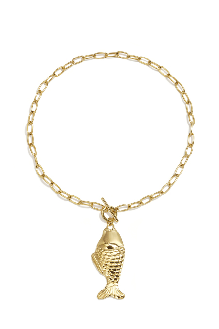 Colliers pendentifs en acier inoxydable, motif poisson, collection Daily Simple, bijoux pour femmes