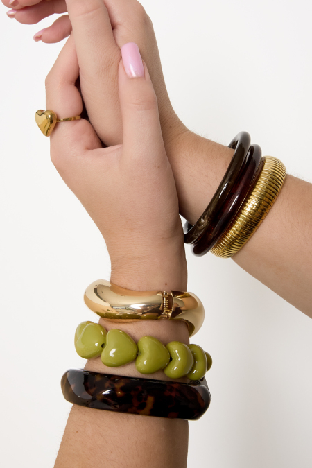 Bracelet en forme de grand cœur à 11 perles 2