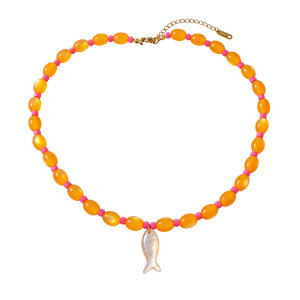 Colliers De Perles De Vacances En Résine Avec Motif De Poisson Pour Femmes h5 Image2