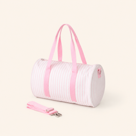Sacs de sport et de voyage ronds pour femmes en toile imprimée à rayures multicolores style sportif 2