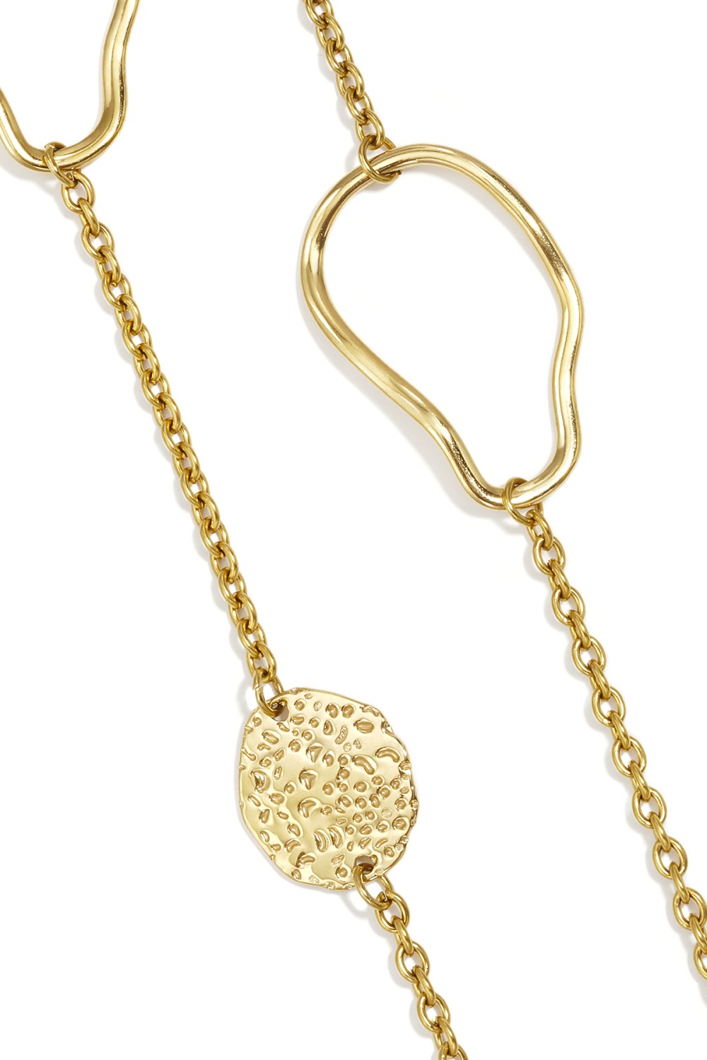Collier Long En Acier Inoxydable, Forme Irrégulière, Collection Simple Daily Simple, Bijoux Pour Femmes Image4