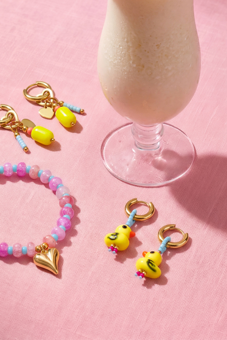Boucles d'oreilles en perles d'acier inoxydable, motif animal mignon, collection Daily Simple, bijoux pour femmes 2