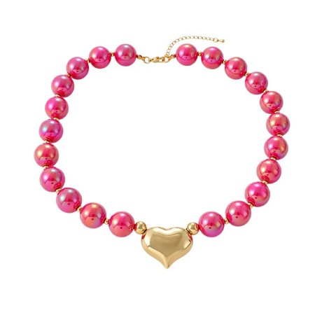 Colliers de perles en résine Sweet Heart Beads pour femmes