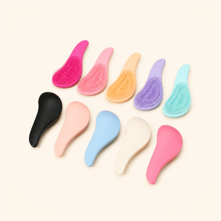 Peignes en plastique uni de forme irrégulière, de la série Simple, pour un usage quotidien